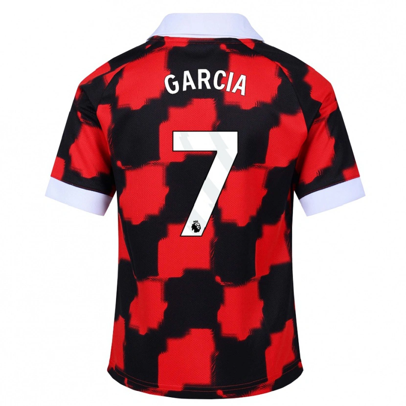 Danxen Homme Maillot Gonzalo García #7 Rouge Blanc Noir Tenues Extérieur 2026/27 T-Shirt