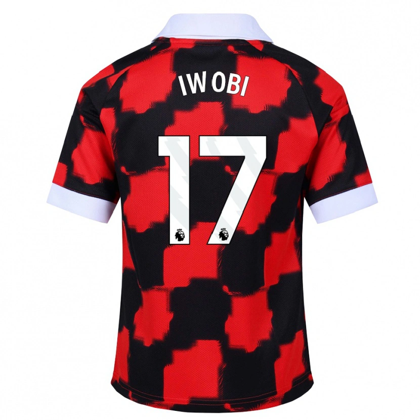 Danxen Homme Maillot Alex Iwobi #17 Rouge Blanc Noir Tenues Extérieur 2026/27 T-Shirt