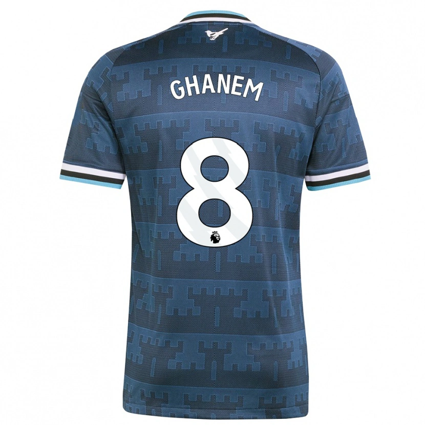Danxen Homme Maillot Muawiya Ghanem #8 Jaune Noir Bleu Tenues Extérieur 2026/27 T-Shirt