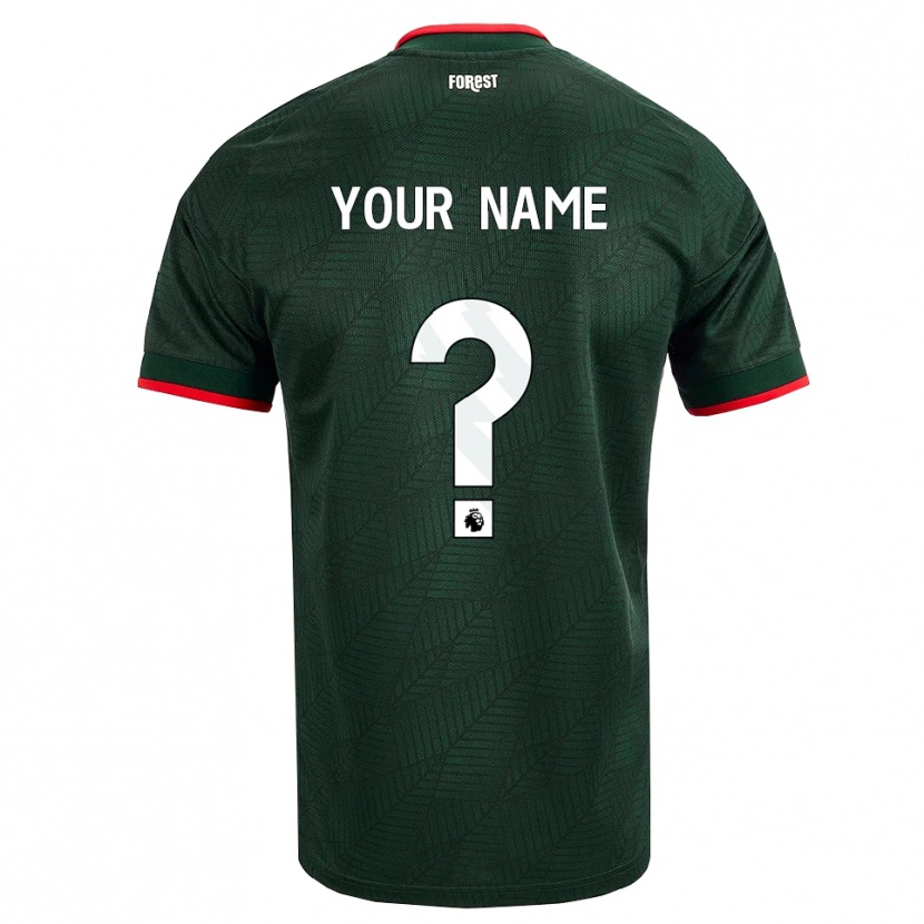 Danxen Homme Maillot Votre Nom #0 Vert Foncé Rouge Tenues Extérieur 2026/27 T-Shirt