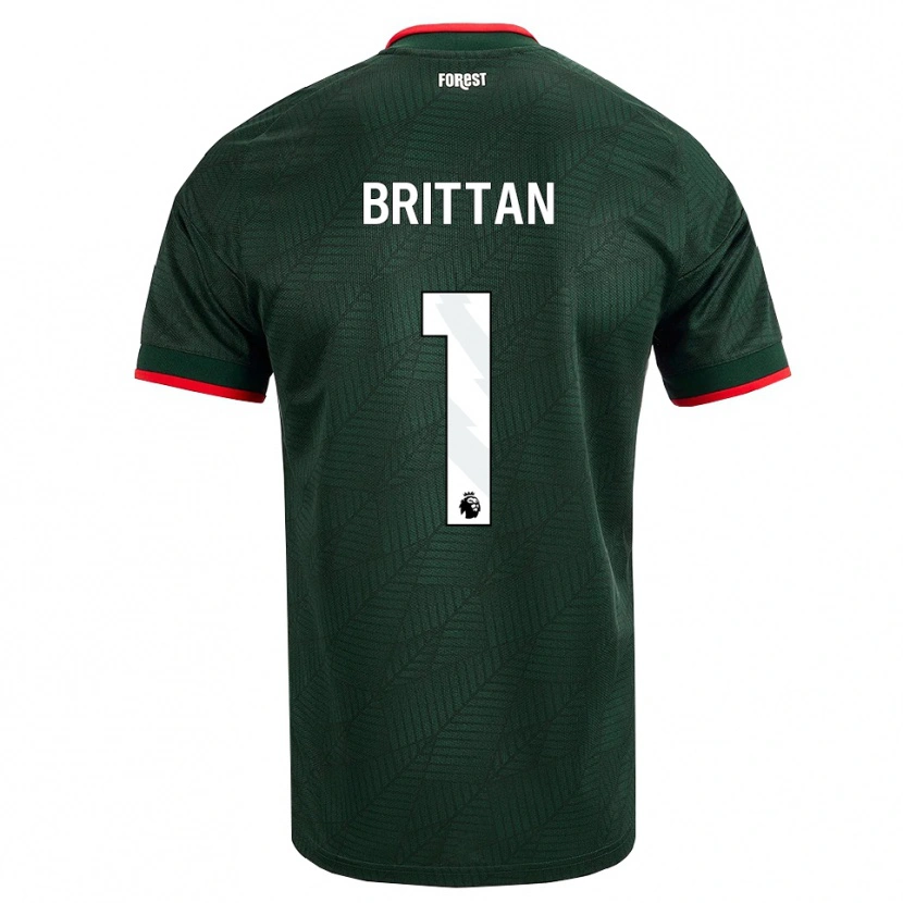 Danxen Homme Maillot Harry Brittan #1 Vert Foncé Rouge Tenues Extérieur 2026/27 T-Shirt