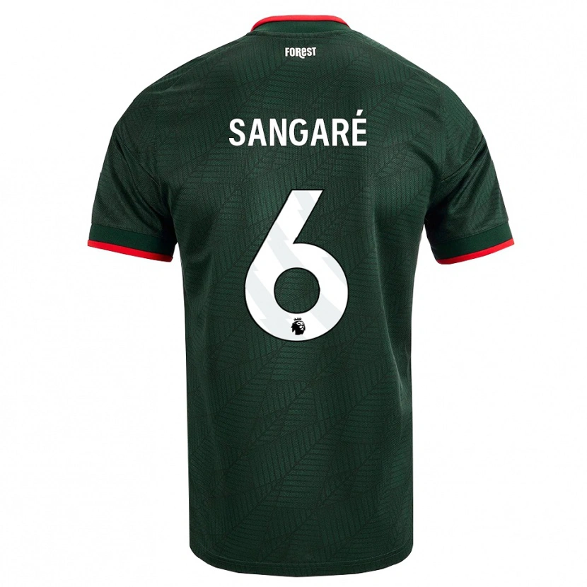 Danxen Homme Maillot Ibrahim Sangaré #6 Vert Foncé Rouge Tenues Extérieur 2026/27 T-Shirt