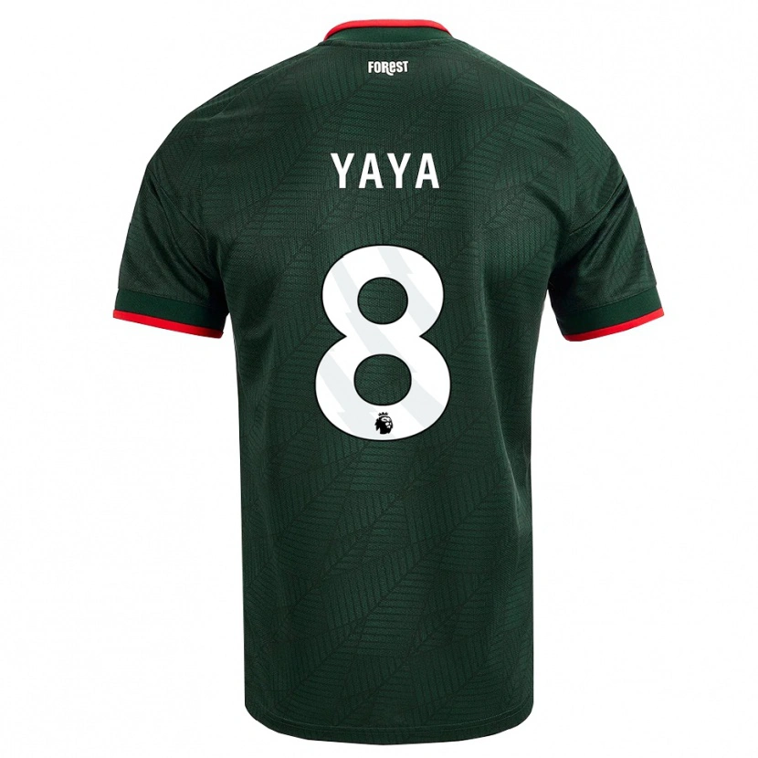 Danxen Homme Maillot Cherif Yaya #8 Vert Foncé Rouge Tenues Extérieur 2026/27 T-Shirt