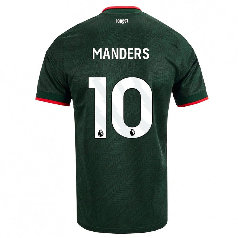 Danxen Homme Maillot Holly Manders #10 Vert Foncé Rouge Tenues Extérieur 2026/27 T-Shirt