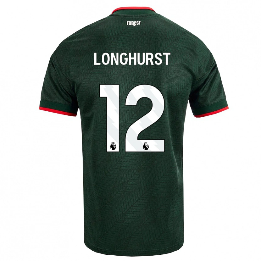 Danxen Homme Maillot Kate Longhurst #12 Vert Foncé Rouge Tenues Extérieur 2026/27 T-Shirt