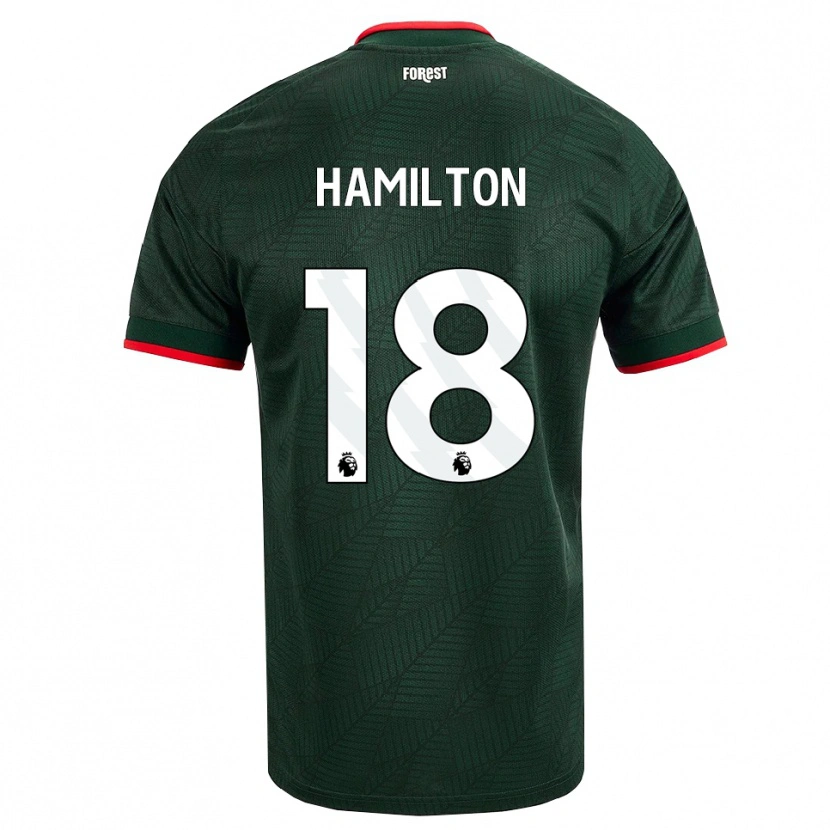 Danxen Homme Maillot Caragh Hamilton #18 Vert Foncé Rouge Tenues Extérieur 2026/27 T-Shirt