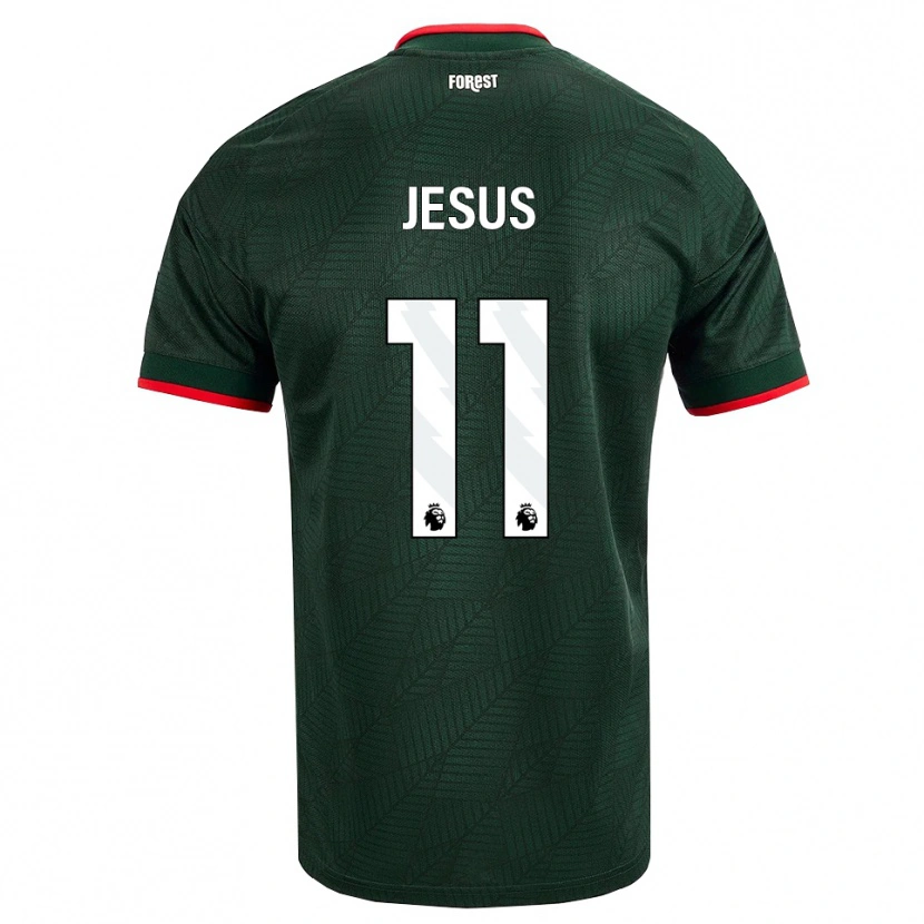 Danxen Homme Maillot Igor Jesus #11 Vert Foncé Rouge Tenues Extérieur 2026/27 T-Shirt