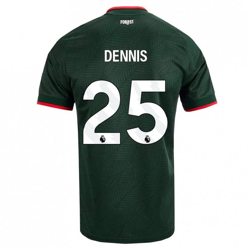Danxen Homme Maillot Emmanuel Dennis #25 Vert Foncé Rouge Tenues Extérieur 2026/27 T-Shirt