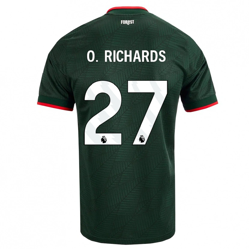 Danxen Homme Maillot Omar Richards #27 Vert Foncé Rouge Tenues Extérieur 2026/27 T-Shirt