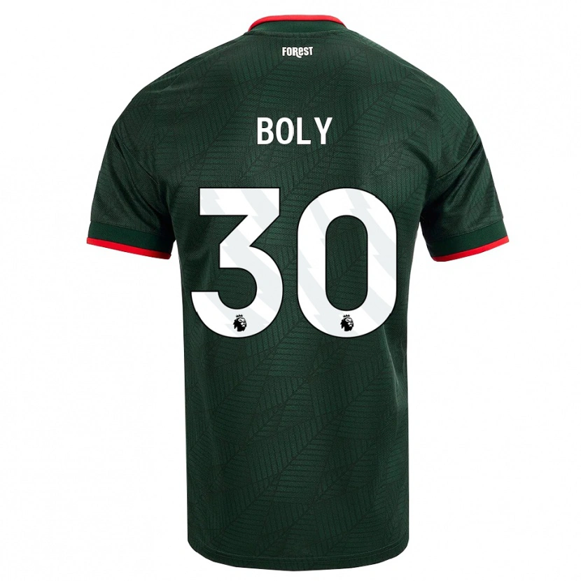 Danxen Homme Maillot Willy Boly #30 Vert Foncé Rouge Tenues Extérieur 2026/27 T-Shirt