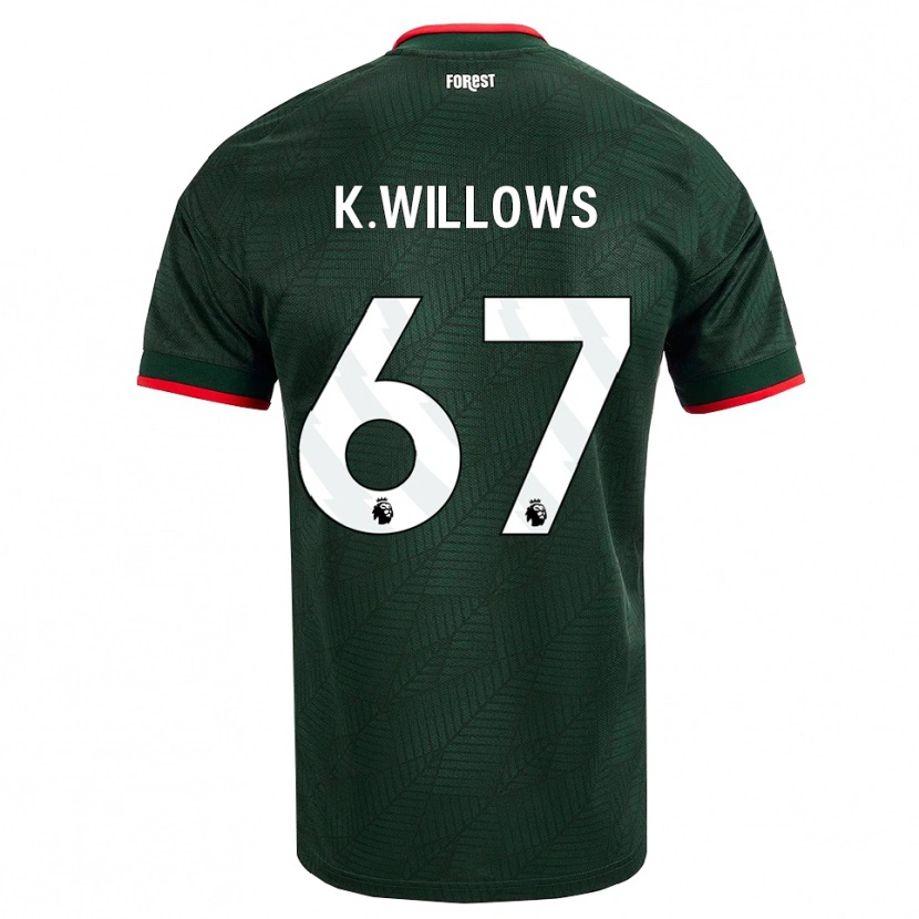 Danxen Homme Maillot Keehan Willows #67 Vert Foncé Rouge Tenues Extérieur 2026/27 T-Shirt