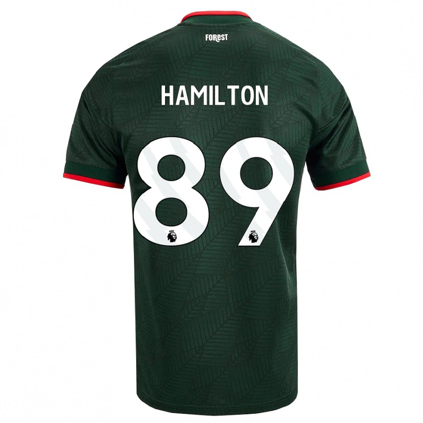 Danxen Homme Maillot Scott Hamilton #89 Vert Foncé Rouge Tenues Extérieur 2026/27 T-Shirt