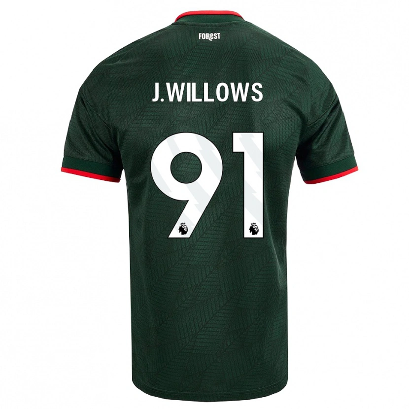 Danxen Homme Maillot Jordan Willows #91 Vert Foncé Rouge Tenues Extérieur 2026/27 T-Shirt