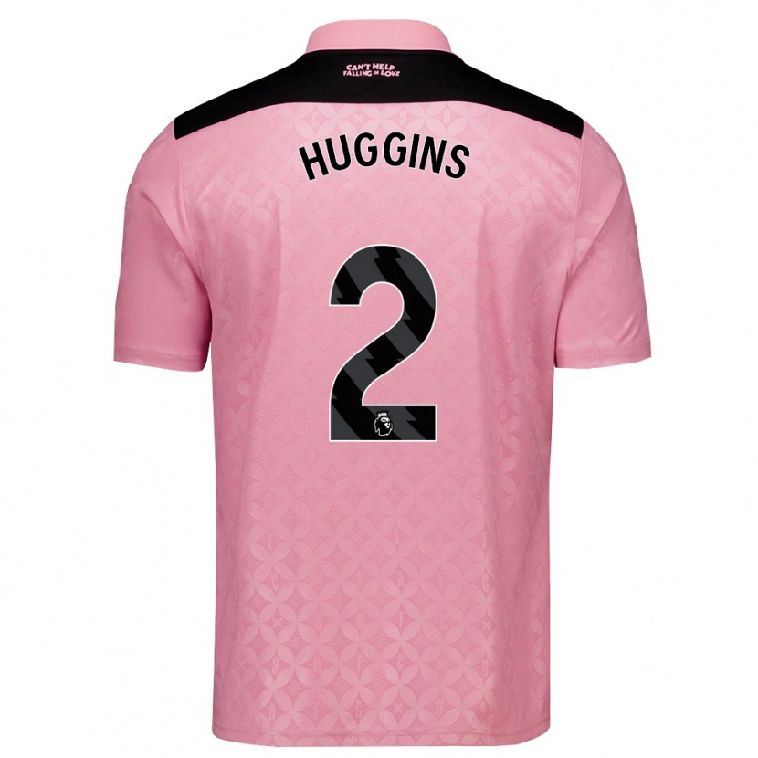 Danxen Homme Maillot Niall Huggins #2 Lightpink Noir Tenues Extérieur 2026/27 T-Shirt