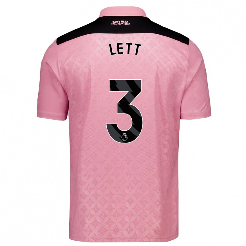 Danxen Homme Maillot Josh Lett #3 Lightpink Noir Tenues Extérieur 2026/27 T-Shirt