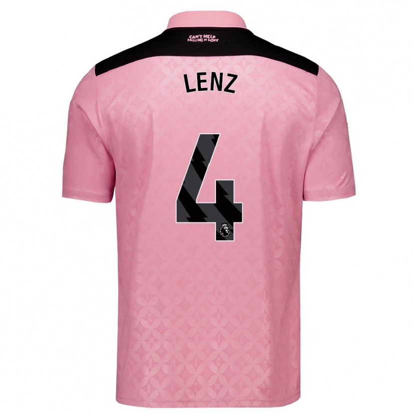 Danxen Homme Maillot Elias Lenz #4 Lightpink Noir Tenues Extérieur 2026/27 T-Shirt