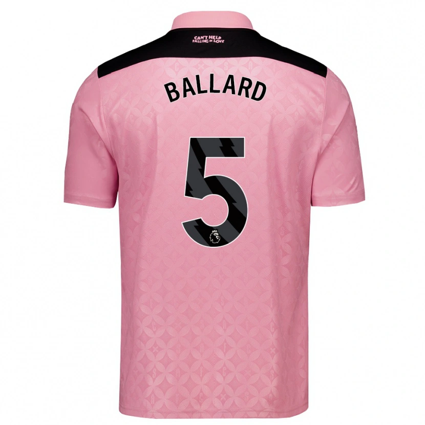 Danxen Homme Maillot Dan Ballard #5 Lightpink Noir Tenues Extérieur 2026/27 T-Shirt
