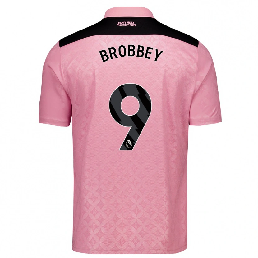 Danxen Homme Maillot Brian Brobbey #9 Lightpink Noir Tenues Extérieur 2026/27 T-Shirt