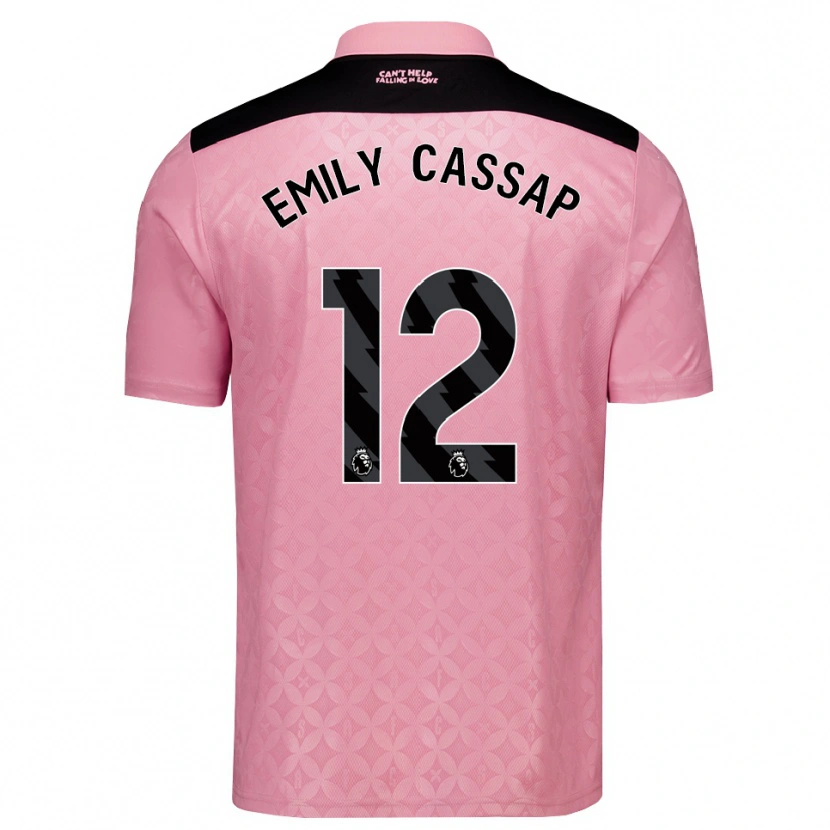 Danxen Homme Maillot Emily Cassap #12 Lightpink Noir Tenues Extérieur 2026/27 T-Shirt