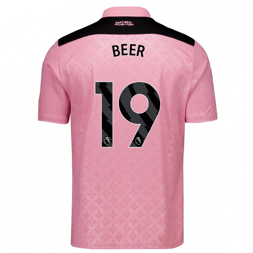 Danxen Homme Maillot Megan Beer #19 Lightpink Noir Tenues Extérieur 2026/27 T-Shirt