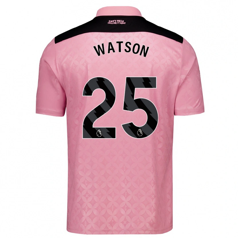 Danxen Homme Maillot Katy Watson #25 Lightpink Noir Tenues Extérieur 2026/27 T-Shirt