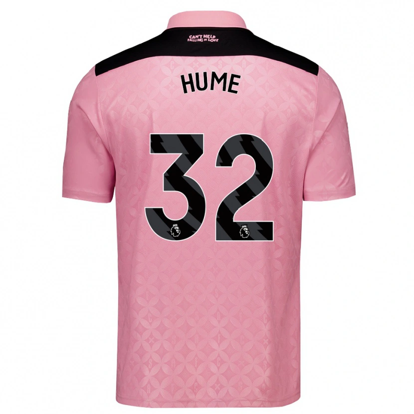 Danxen Homme Maillot Trai Hume #32 Lightpink Noir Tenues Extérieur 2026/27 T-Shirt
