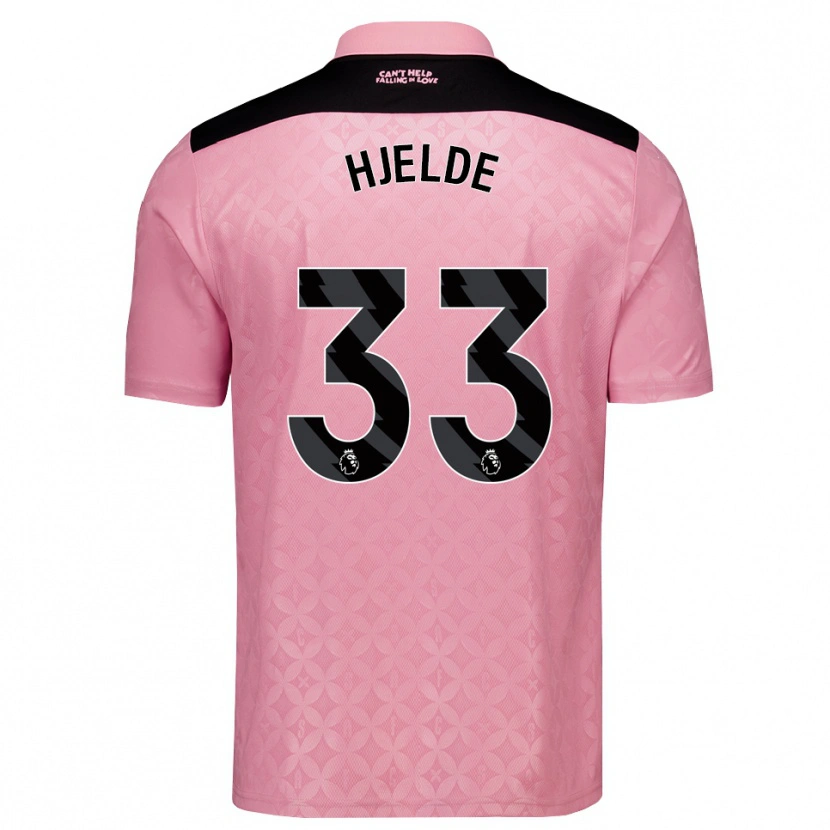 Danxen Homme Maillot Leo Fuhr Hjelde #33 Lightpink Noir Tenues Extérieur 2026/27 T-Shirt