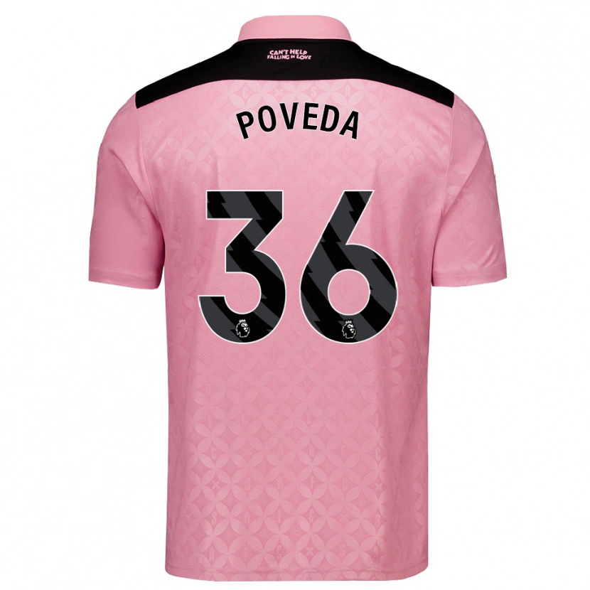Danxen Homme Maillot Ian Poveda #36 Lightpink Noir Tenues Extérieur 2026/27 T-Shirt