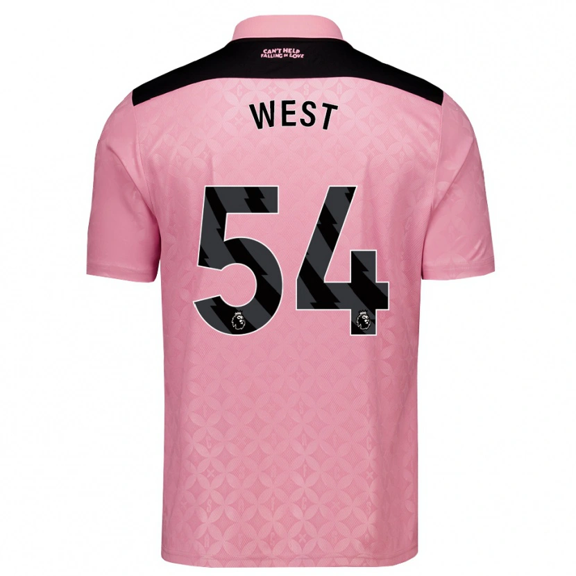 Danxen Homme Maillot Ella West #54 Lightpink Noir Tenues Extérieur 2026/27 T-Shirt