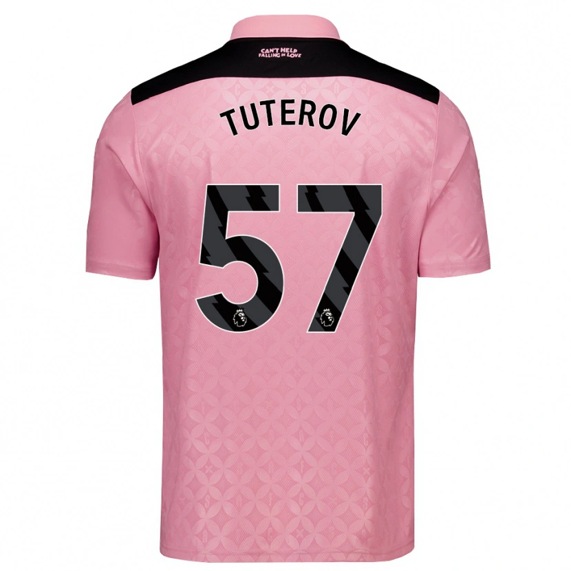 Danxen Homme Maillot Timur Tuterov #57 Lightpink Noir Tenues Extérieur 2026/27 T-Shirt