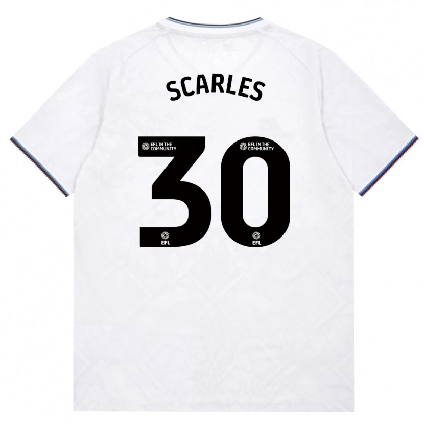 Danxen Homme Maillot Oliver Scarles #30 Bourgogne Blanc Tenues Extérieur 2026/27 T-Shirt