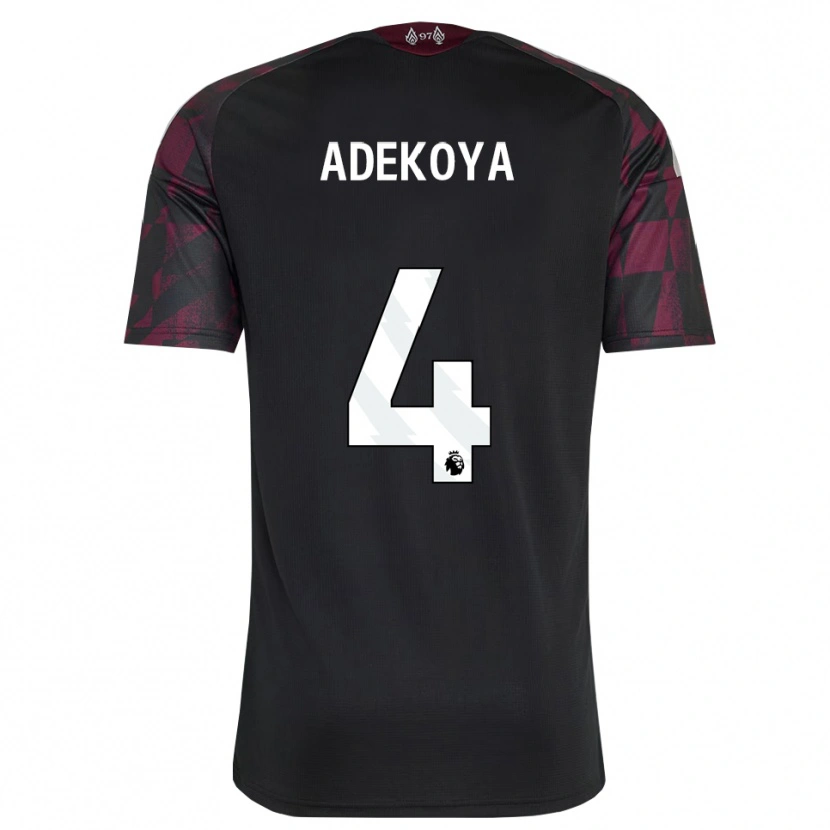 Danxen Homme Maillot Noah Adekoya #4 Noir Blanc Violet Troisieme 2026/27 T-Shirt