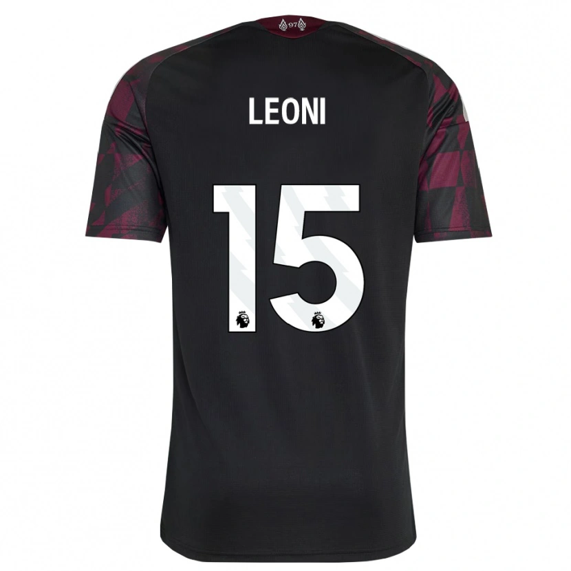 Danxen Homme Maillot Giovanni Leoni #15 Noir Blanc Violet Troisieme 2026/27 T-Shirt