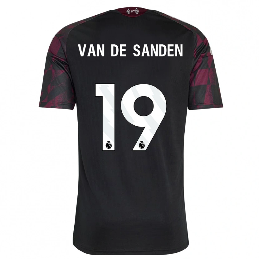 Danxen Homme Maillot Shanice Van De Sanden #19 Noir Blanc Violet Troisieme 2026/27 T-Shirt