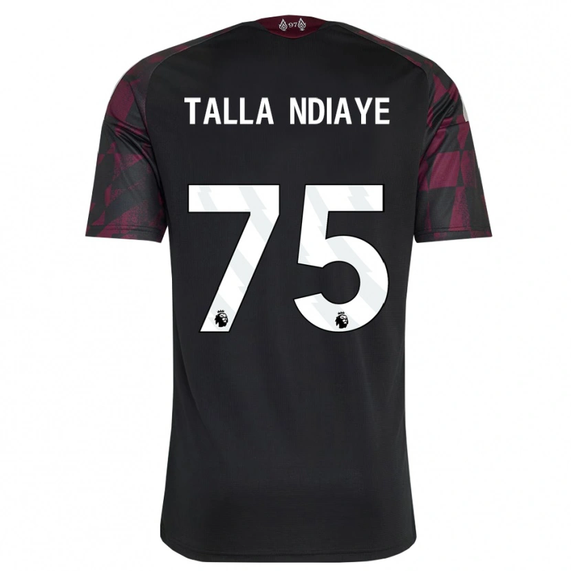 Danxen Homme Maillot Mor Talla Ndiaye #75 Noir Blanc Violet Troisieme 2026/27 T-Shirt