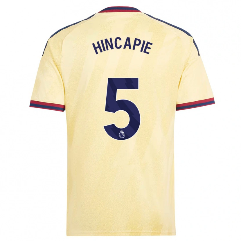 Danxen Homme Maillot Piero Hincapié #5 Jaune Clair Midnightblue Troisieme 2026/27 T-Shirt