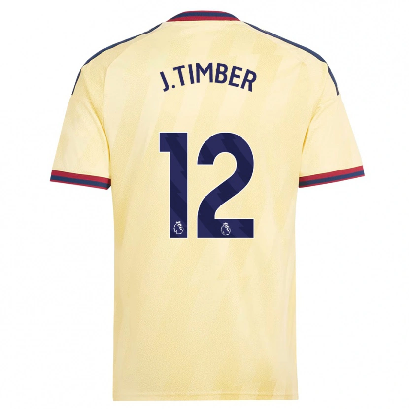 Danxen Homme Maillot Jurriën Timber #12 Jaune Clair Midnightblue Troisieme 2026/27 T-Shirt