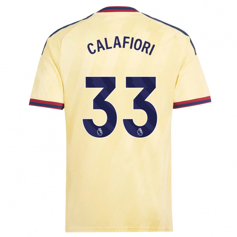 Danxen Homme Maillot Riccardo Calafiori #33 Jaune Clair Midnightblue Troisieme 2026/27 T-Shirt