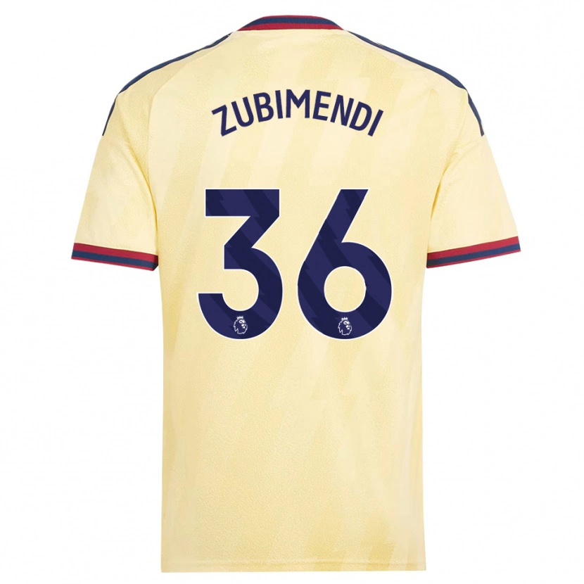 Danxen Homme Maillot Martín Zubimendi #36 Jaune Clair Midnightblue Troisieme 2026/27 T-Shirt