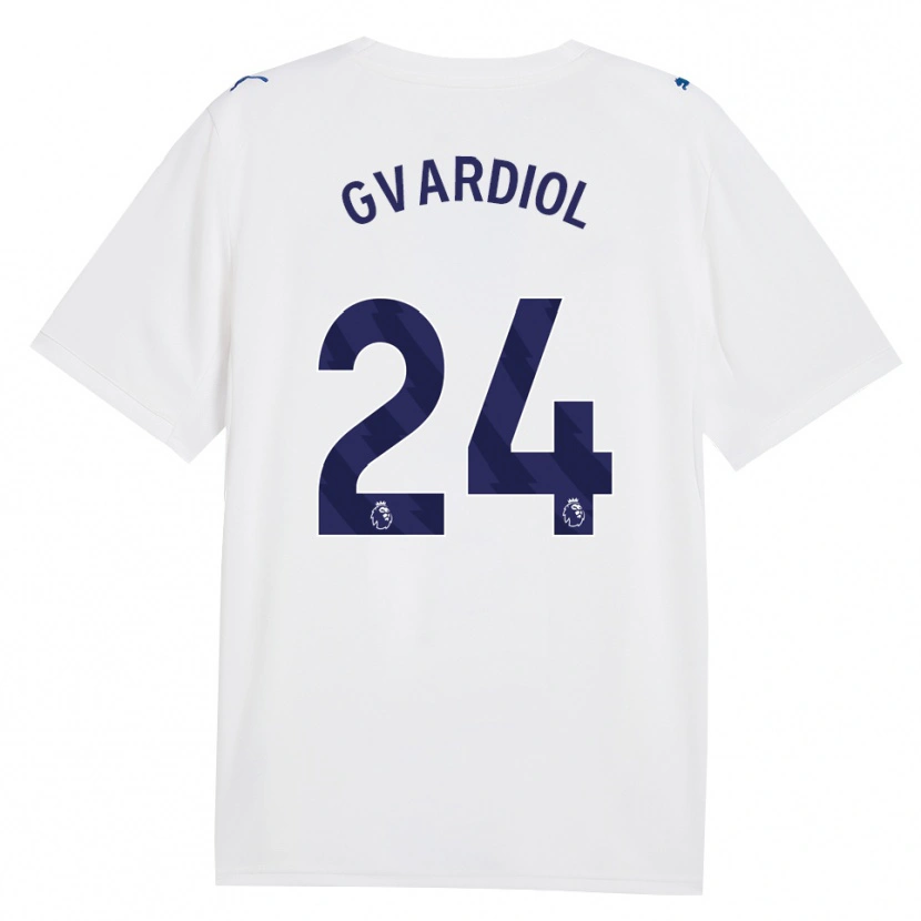 Danxen Homme Maillot Josko Gvardiol #24 Marine Blanc Troisieme 2026/27 T-Shirt