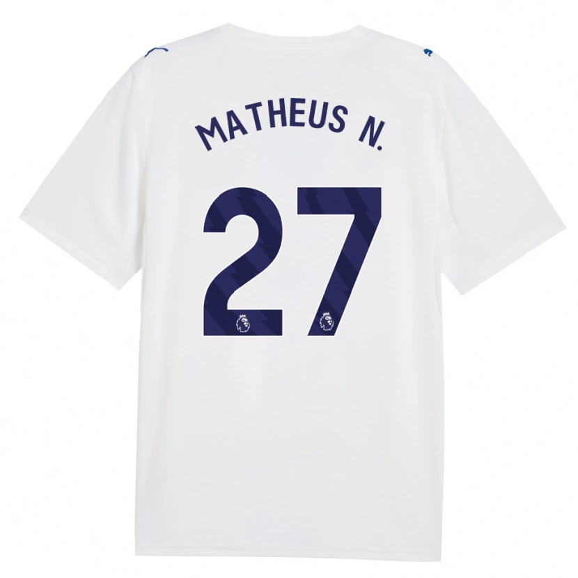 Danxen Homme Maillot Matheus Nunes #27 Marine Blanc Troisieme 2026/27 T-Shirt