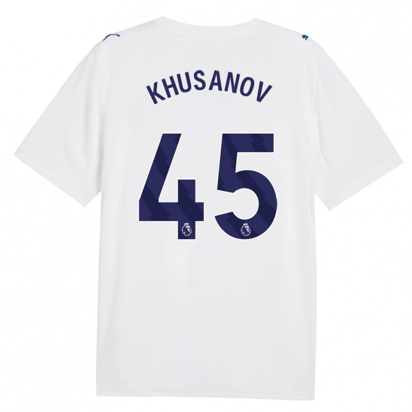 Danxen Homme Maillot Abdukodir Khusanov #45 Marine Blanc Troisieme 2026/27 T-Shirt