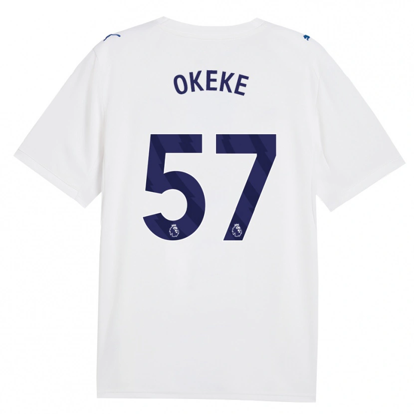 Danxen Homme Maillot Michael Okeke #57 Marine Blanc Troisieme 2026/27 T-Shirt
