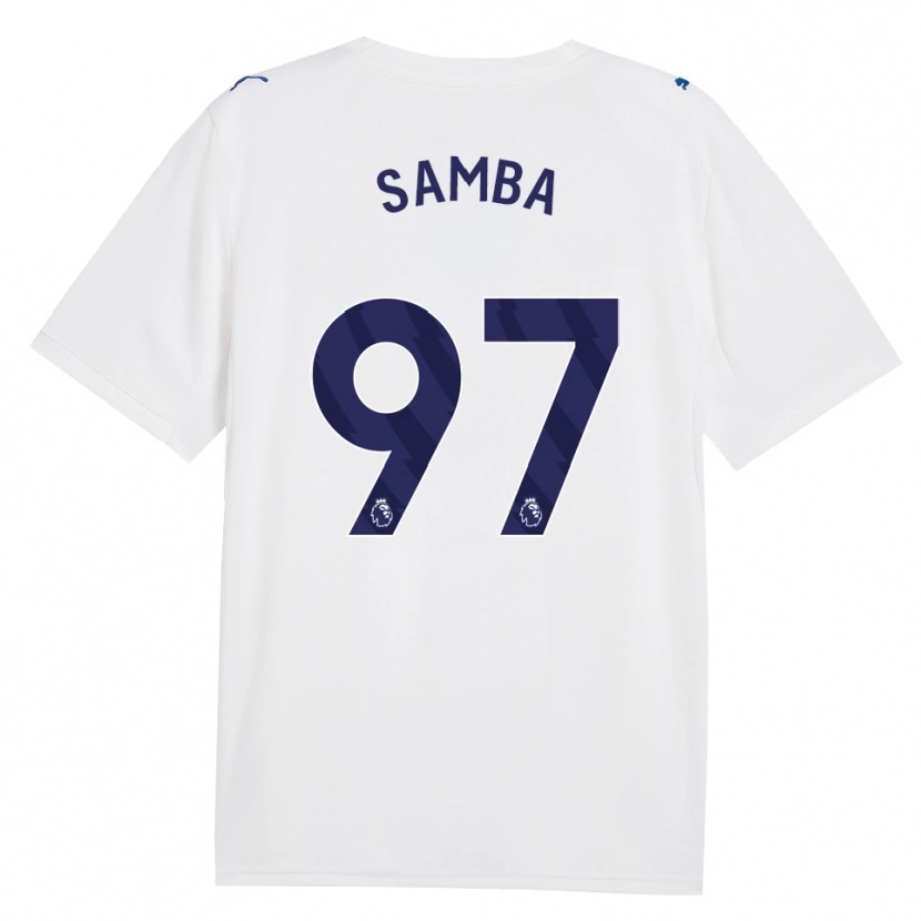 Danxen Homme Maillot Tyrone Samba #97 Marine Blanc Troisieme 2026/27 T-Shirt