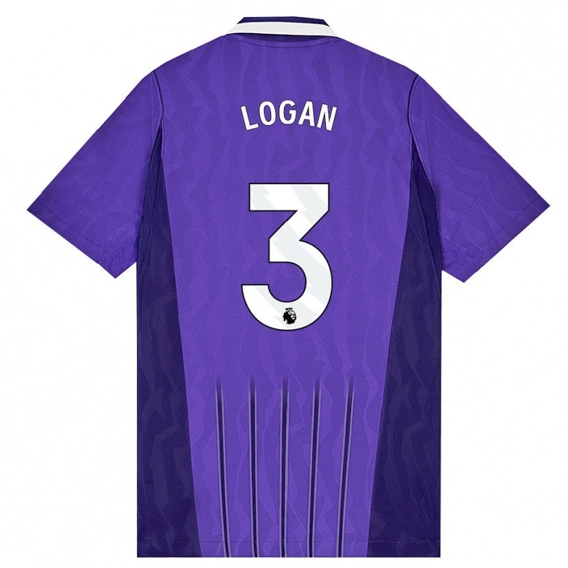 Danxen Homme Maillot Calum Logan #3 Violet Blanc Troisieme 2026/27 T-Shirt