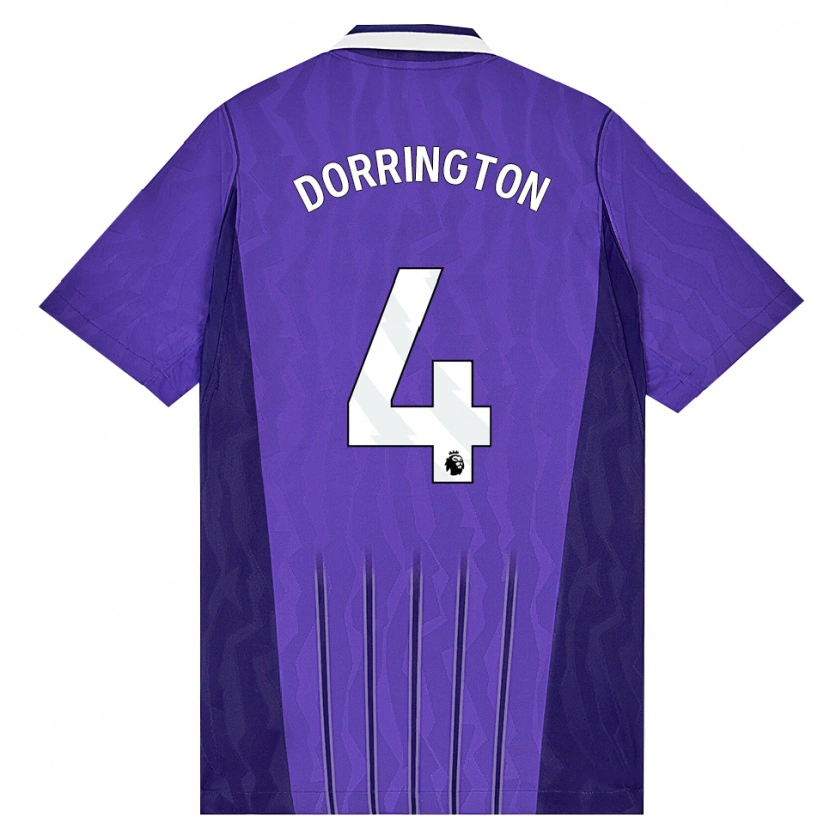 Danxen Homme Maillot Alfie Dorrington #4 Violet Blanc Troisieme 2026/27 T-Shirt
