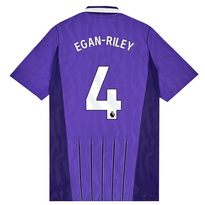 Danxen Homme Maillot Roman Egan-Riley #4 Violet Blanc Troisieme 2026/27 T-Shirt