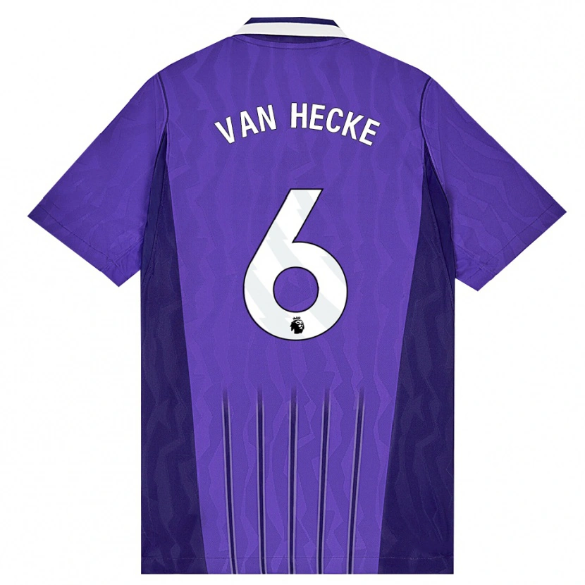 Danxen Homme Maillot Jan Paul Van Hecke #6 Violet Blanc Troisieme 2026/27 T-Shirt