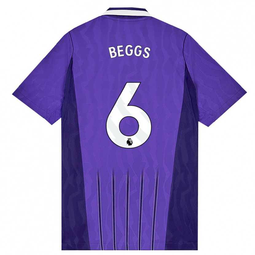 Danxen Homme Maillot Jamel Beggs #6 Violet Blanc Troisieme 2026/27 T-Shirt