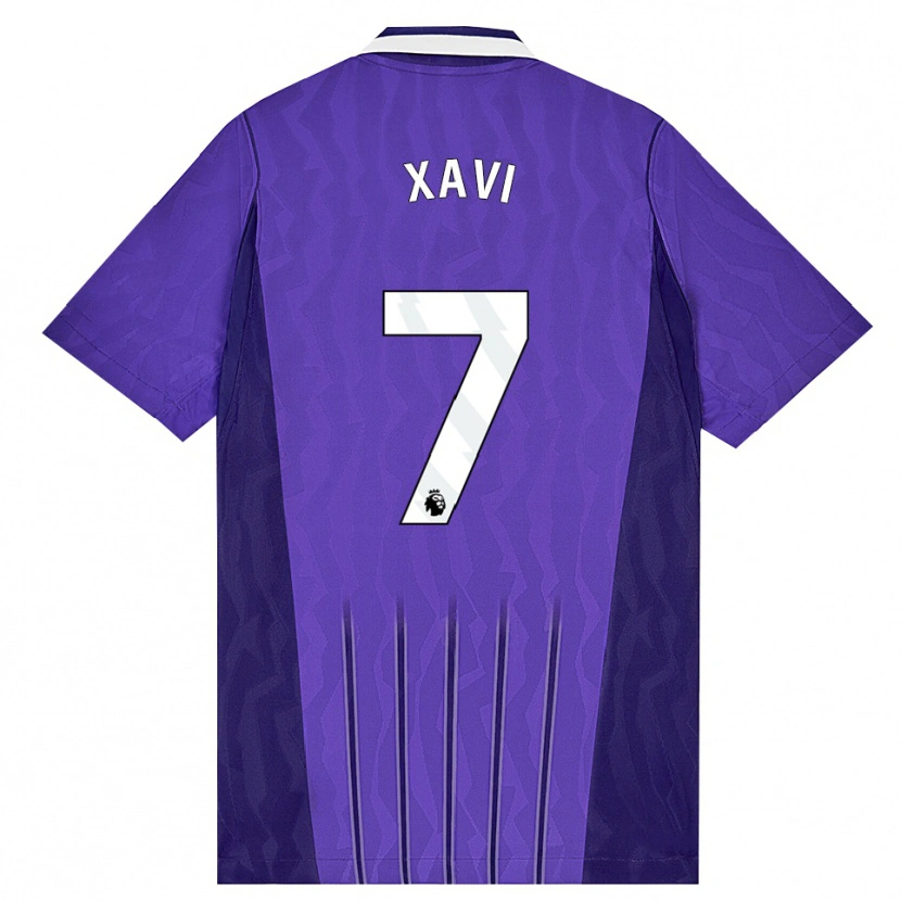 Danxen Homme Maillot Xavi Simons #7 Violet Blanc Troisieme 2026/27 T-Shirt
